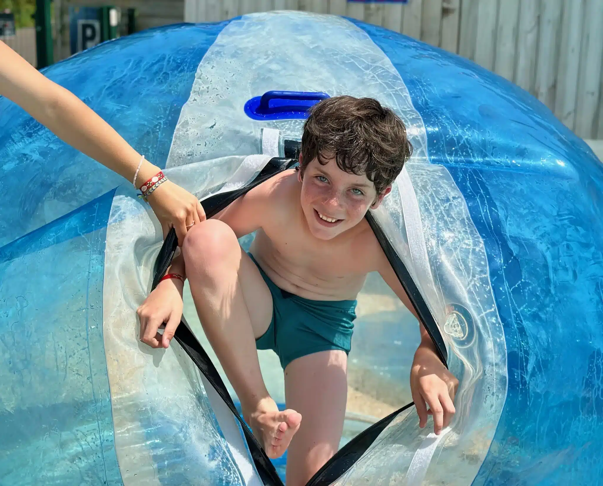 waterball piscina camping ametza